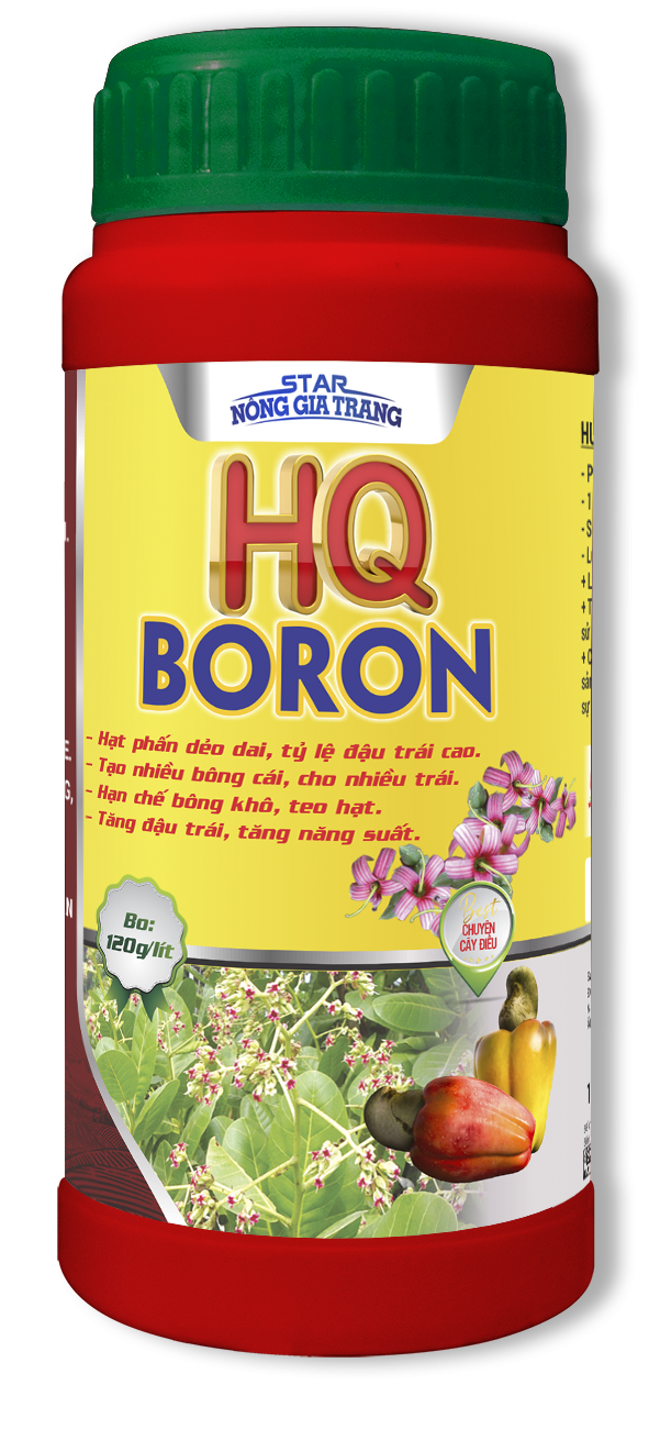 Phân bón HQ BORON 1000ml - Phân bón Chuyên Cây Điều - Phân bón STAR Nông Gia Trang