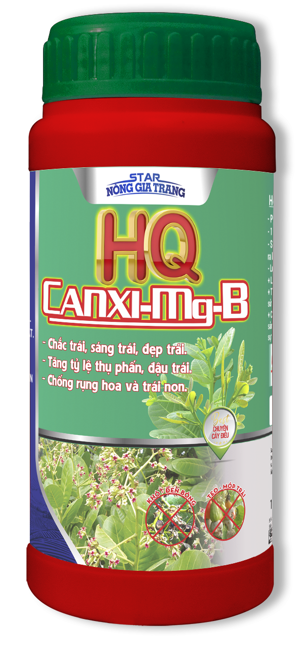 Phân bón HQ CANXI-MG-B 1000ml – Phân bón Chuyên Cây Điều – Phân bón STAR Nông Gia Trang