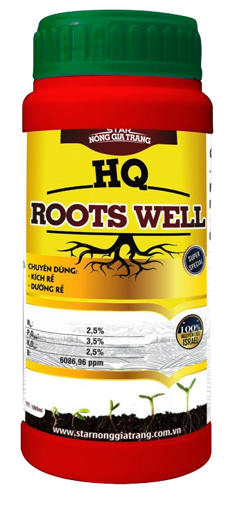 Phân bón HQ ROOTS WELL 500ml - Siêu kích rễ, dưỡng rể, rễ khoẻ – Phân bón STAR Nông Gia Trang